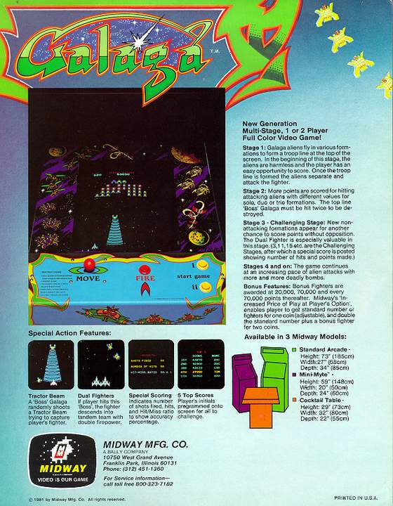 Galaga Flyer: 2 Back